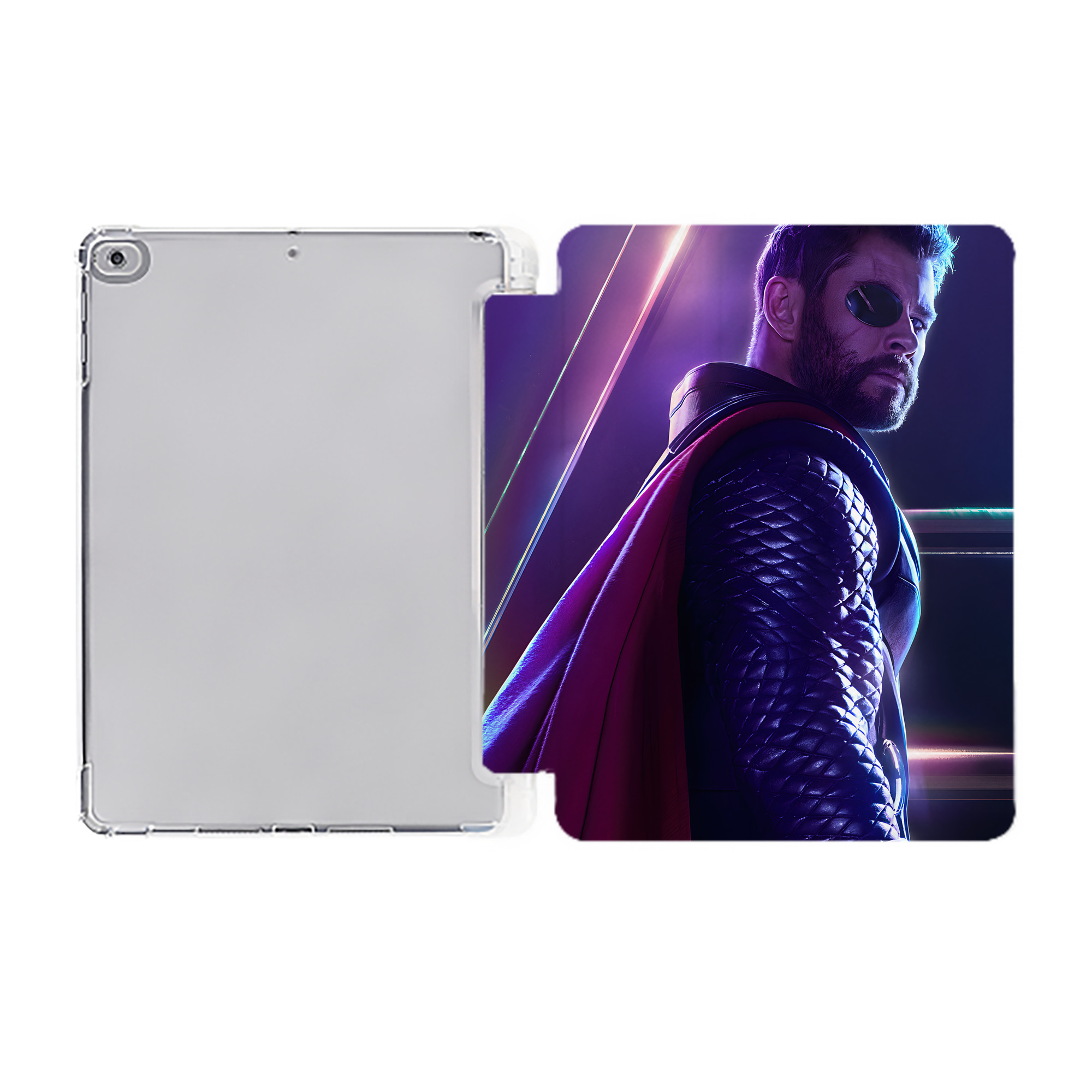 （画像用） アベンジャーズ The Avengers IPad ケース ペン収納付き 三つ折りスタンド PUレザー×シリコン 対応機種9.5/10.5/10.9インチ